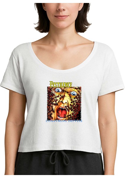 Pestilence Consuming Impulse Beyaz Kadın Tişört