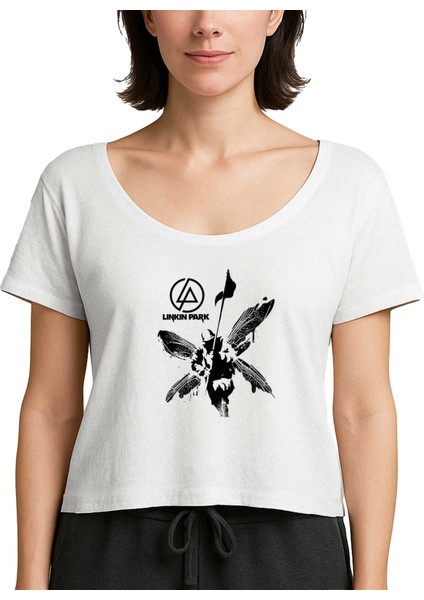 Linkin Park Butterfly Beyaz Kadın Tişört
