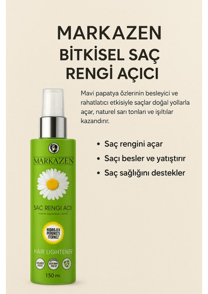 Bitkisel İçerikli Doğal Saç Açıcı Losyon 150 ml. fırsatları