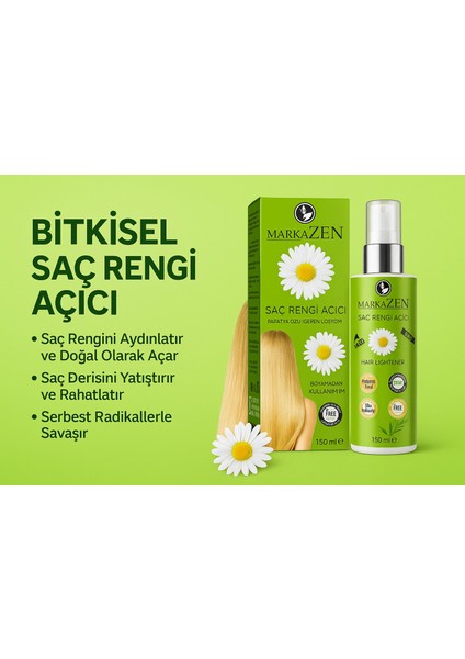 Bitkisel İçerikli Doğal Saç Açıcı Losyon 150 ml. indirimleri