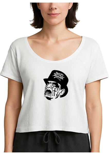 King Diamond Face Beyaz Kadın Tişört