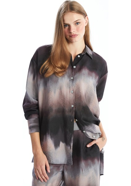 Yeni Sezon Desenli Kadın Gömlek Tunik