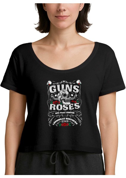 Guns N Roses Louis Ulle Kentucky Siyah Kadın Tişört