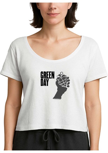 Green Day Bomb 2 Beyaz Kadın Tişört