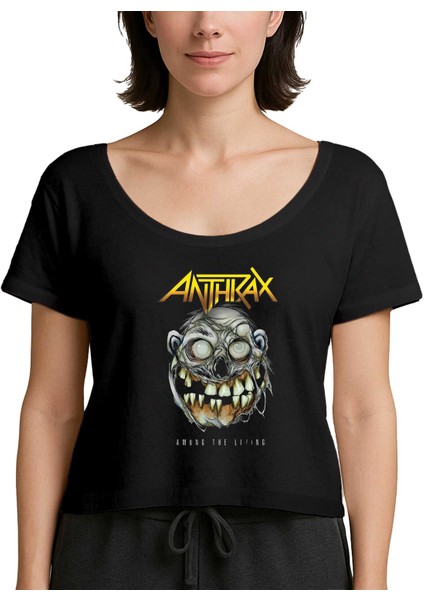 Anthrax Amung The Living Siyah Kadın Tişört