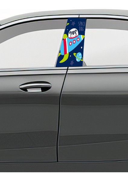 Araç Kapı Direk Kaplama Folyosu Desenli (Sağ Sol Takım) (2 Adet) - 22X50 cm