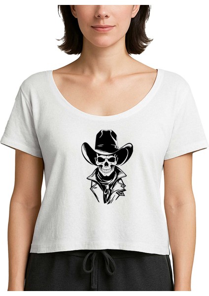 Mr. Kovboy Beyaz Kadın Tişört