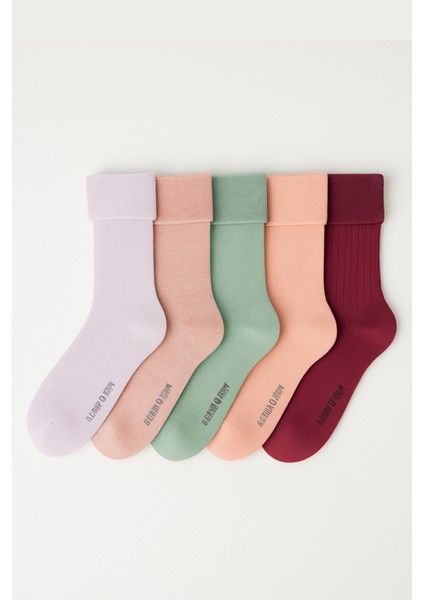 Kadın 5'li Derby Havlu Soket Çorap modelleri