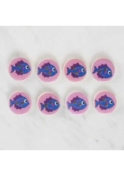 Loren Crafts 8'li Balık Düğme - 1186 fiyatları