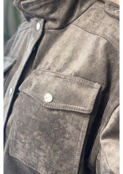 Gri Yumuşak Dokulu Fermuarlı Kadın Bomber Ceket modelleri