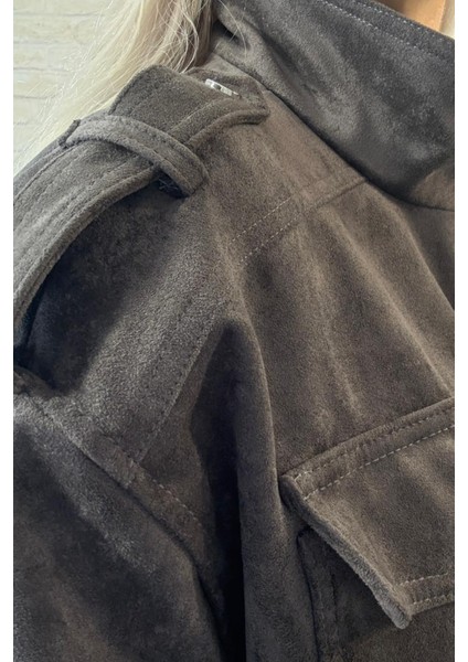 Gri Yumuşak Dokulu Fermuarlı Kadın Bomber Ceket indirimleri