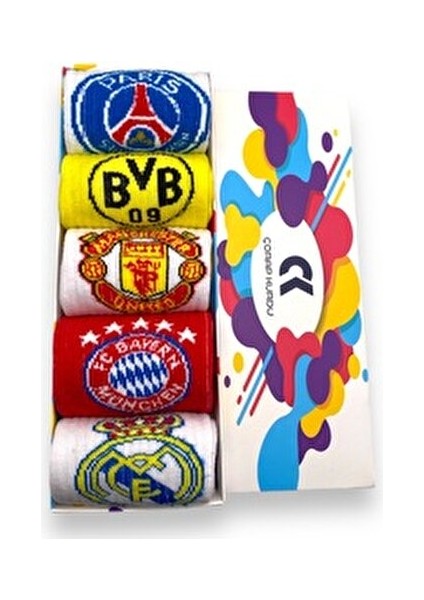 Unisex Soket Çorap Seti %100 Pamuk Esnek Yapı 5 Adet Film Karakter Desenli indirimleri