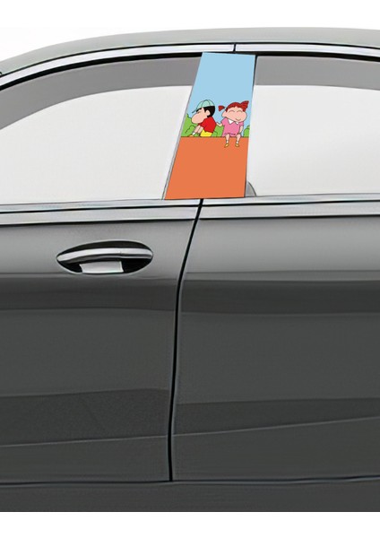 Araç Kapı Direk Kaplama Folyosu Desenli (Sağ Sol Takım) (2 Adet) - 22X50 cm