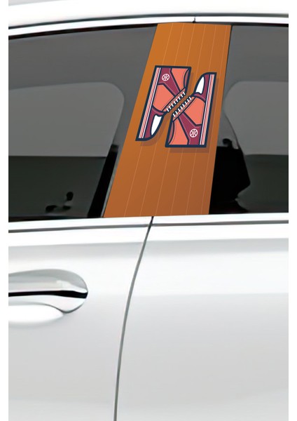 Araç Kapı Uyumlu Direk Kaplama Folyosu Desenli (Sağ Sol Takım) (2 Adet) - 22X50 cm fiyatları