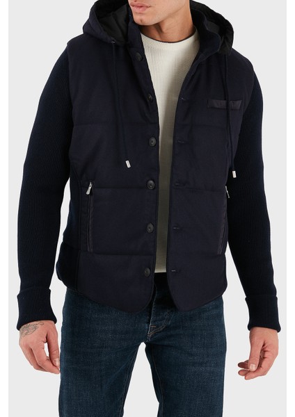 Kapüşonlu Cepli Yünlü Mont Erkek Mont 23191 51303 598