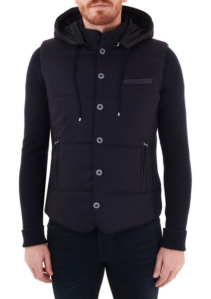 Kapüşonlu Cepli Yünlü Mont Erkek Mont 23191 51303 598