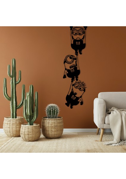 Düşen Minyonlar Temalı Ahşap Duvar Tablosu modelleri