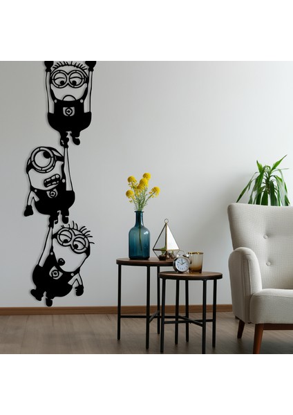 Düşen Minyonlar Temalı Ahşap Duvar Tablosu fırsatları