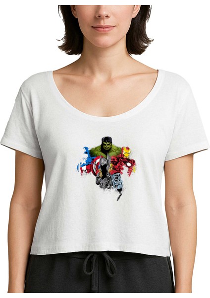 Avengers Boss Siyah Kadın Tişört