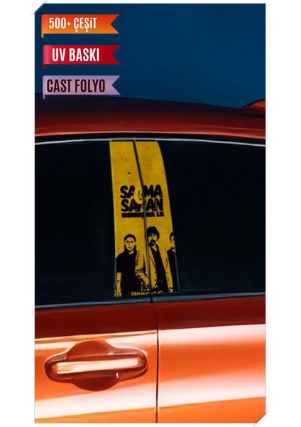 Araç Kapı Direk Kaplama Folyosu Behsat Ç Desenli (Sağ Sol Takım) (2 Adet) - 22X50 cm