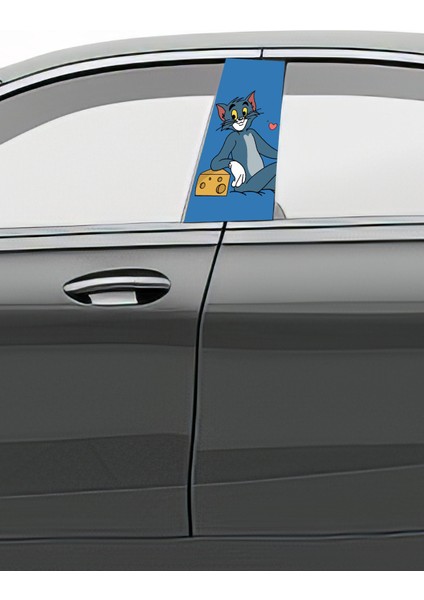 Araç Kapı Direk Kaplama Folyosu Desenli (Sağ Sol Takım) (2 Adet) - 22X50 cm