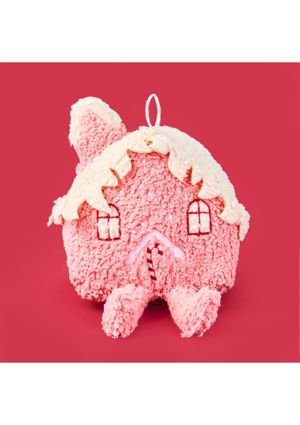 Soft Sevimli Ev Figürlü Yastık - Pembe - 19X22 cm fiyatları