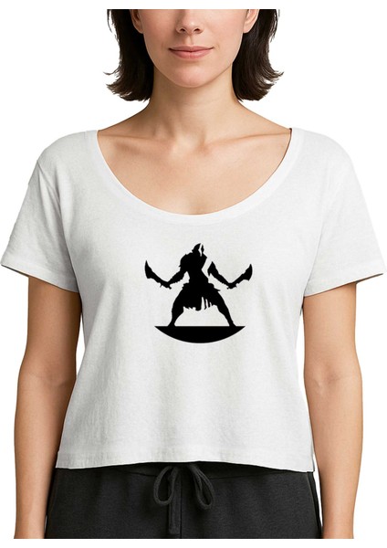 God Of War Kratos 2 Beyaz Kadın Tişört