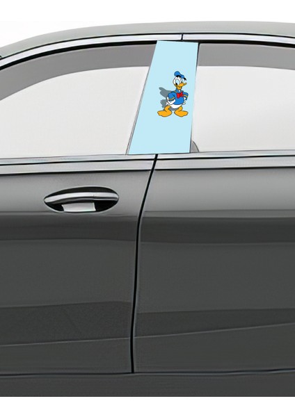 Araç Kapı Direk Kaplama Folyosu Desenli (Sağ Sol Takım) (2 Adet) - 22X50 cm