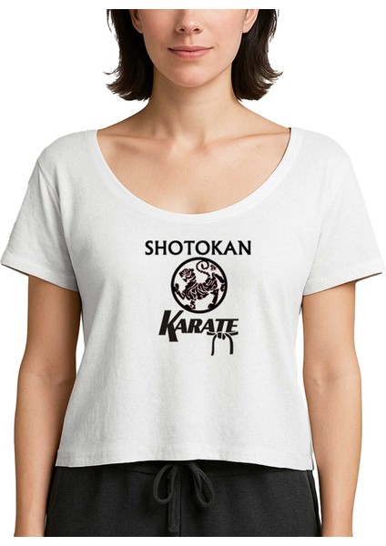 Shotokan Karate Logo Beyaz Kadın Tişört