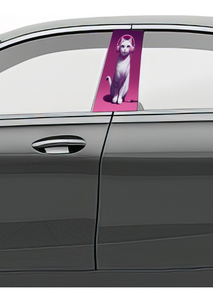 Araç Kapı Direk Kaplama Folyosu Desenli (Sağ Sol Takım) (2 Adet) - 22X50 cm