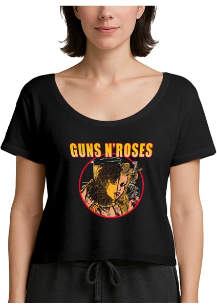 Guns N Roses Woman Siyah Kadın Tişört