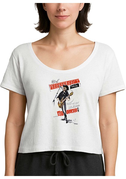 Motörhead Lemmy Kilmister Lyrics Beyaz Kadın Tişört