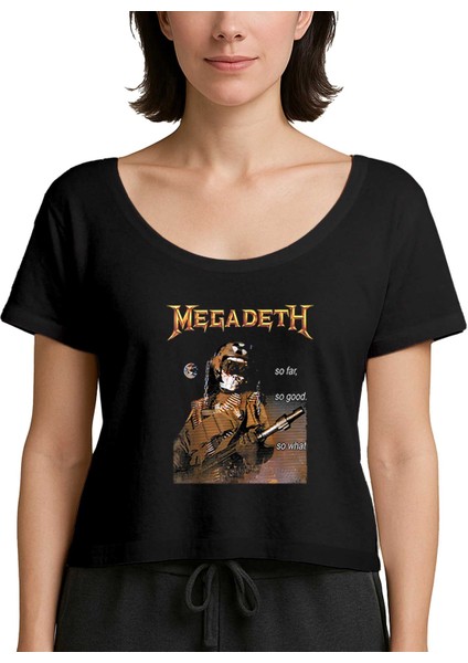 Megadeth So Far So Good Siyah Kadın Tişört
