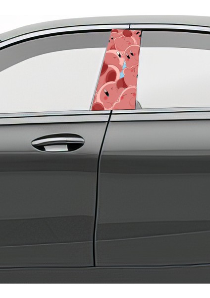 Araç Kapı Direk Kaplama Folyosu Desenli (Sağ Sol Takım) (2 Adet) - 22X50 cm