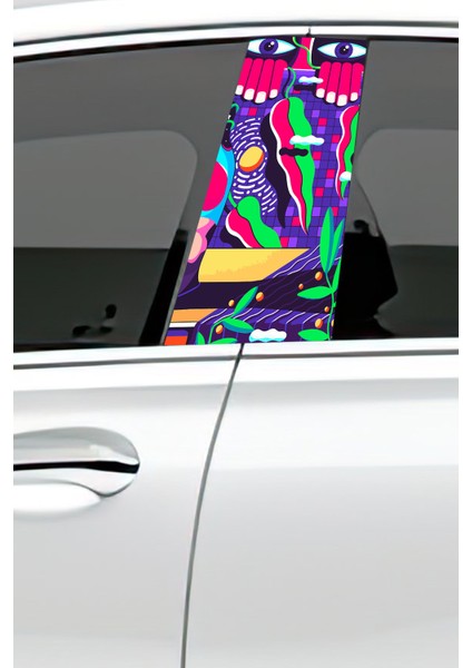 Araç Kapı Direk Kaplama Folyosu Desenli (Sağ Sol Takım) (2 Adet) - 22X50 cm fiyatları