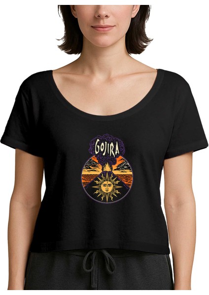 Gojira Design Siyah Kadın Tişört