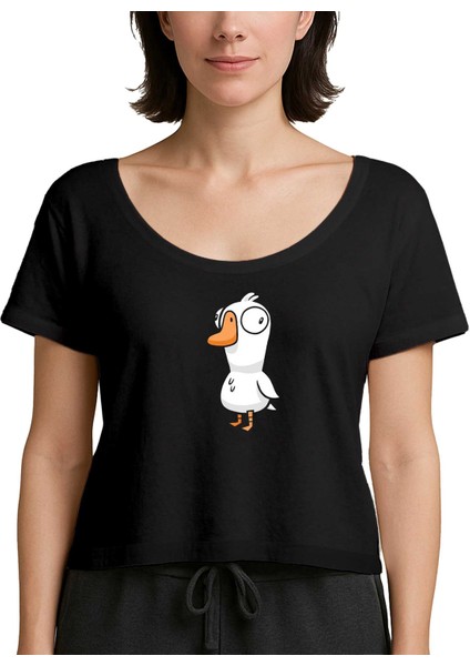 Goose Goose Duck Siyah Kadın Tişört