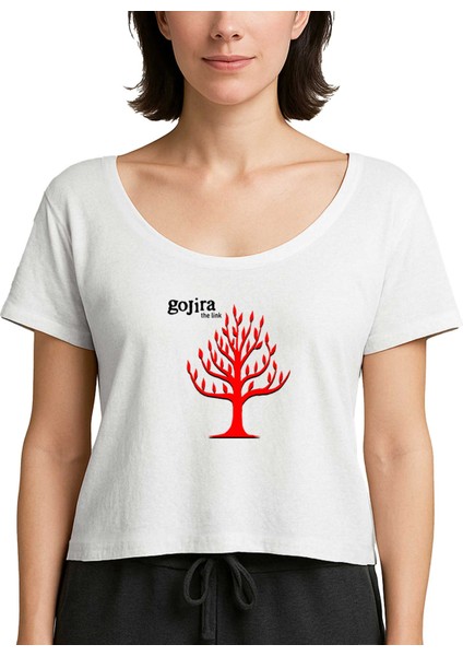 Gojira The Link Beyaz Kadın Tişört