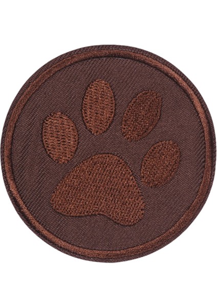 Aplike Ütü Ile Yapışan Koyu Kahve Pati Arma 5 cm