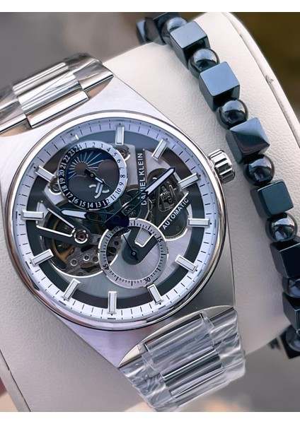 Otomatik ve Manuel Kurmalı Mehtap ve Güneş Kadranlı 3 Atm Erkek Kol Saat FDK.14269.K1