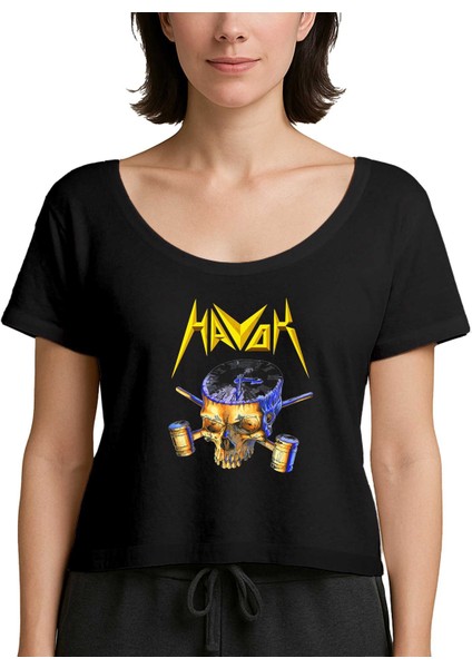 Havok Band Deals Merch Siyah Kadın Tişört