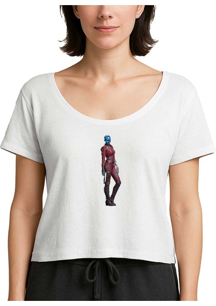 Galaksinin Koruyucuları Nebula Beyaz Kadın Tişört