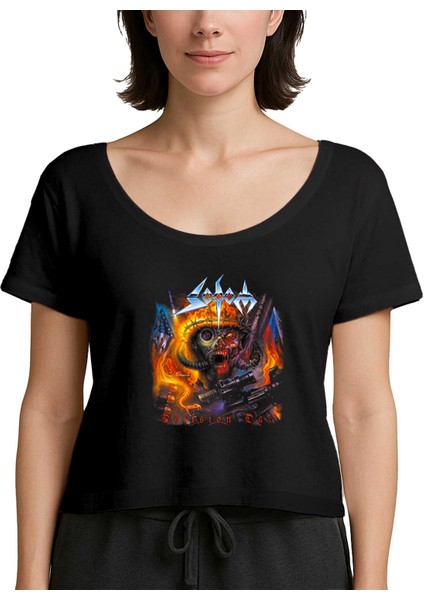 Sodom Decision Day Siyah Kadın Tişört