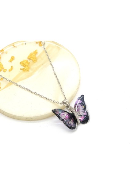 Paslanmaz Çelik Kadın Kolye - Kelebek Kolye KLY-635 fiyatları