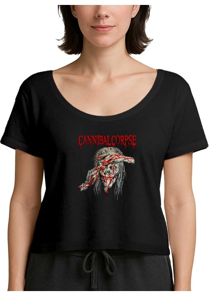 Cannibal Corpse Eyes Siyah Kadın Tişört