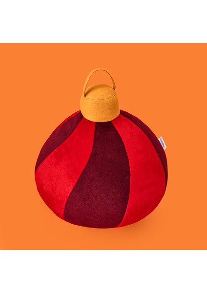 Soft Globo Figürlü Yastık - Kırmızı / Bordo - 30X30 cm fırsatları