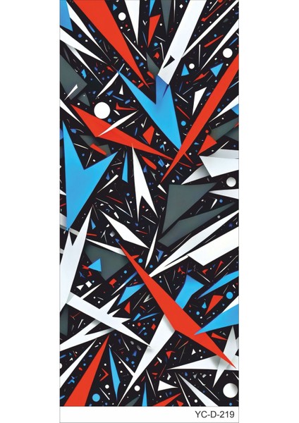 Araç Kapı Direk Kaplama Folyosu Desenli (Sağ Sol Takım) (2 Adet) - 22X50 cm