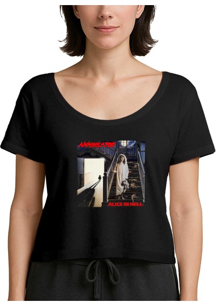 Annihilator Alice In Hell Siyah Kadın Tişört