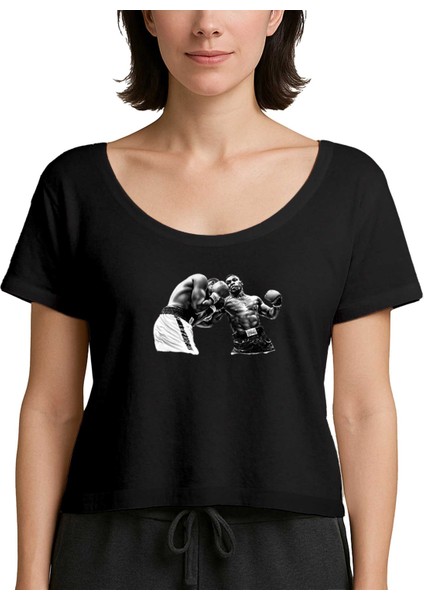 Mike Tyson Art Of Fight Siyah Kadın Tişört