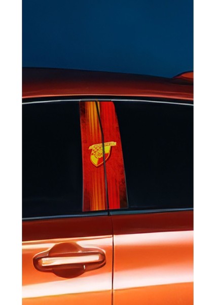 Araç Kapı Direk Kaplama Folyosu Göztepe Desenli (Sağ Sol Takım) (2 Adet) - 22X50 cm